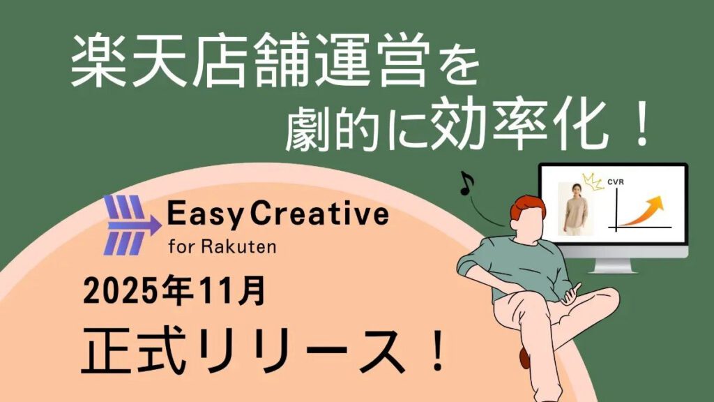 楽天運営を効率化で運用コストを下げつつCTR平均+45%改善！『イージークリエイティブ for 楽天市場』正式リリース